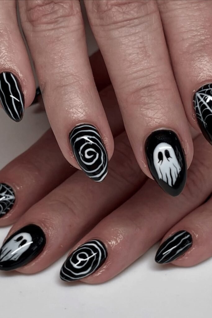 17. Black and White Spirals, Ghosts, and Webs