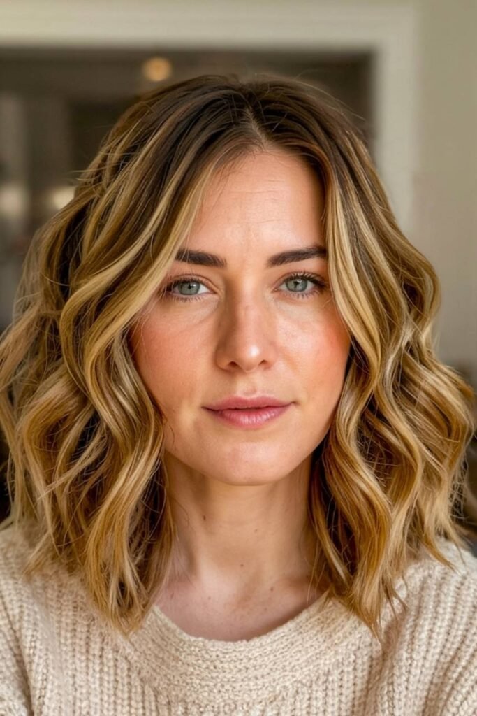 5. Golden Bronde Haven Cut with Bouncy Waves