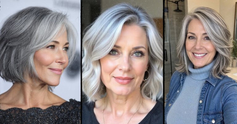 how-to-style-layered-lob-for-older-women-with-frizzy-gray-hair