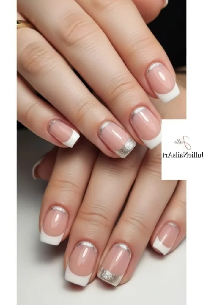 14. White and Silver Double French