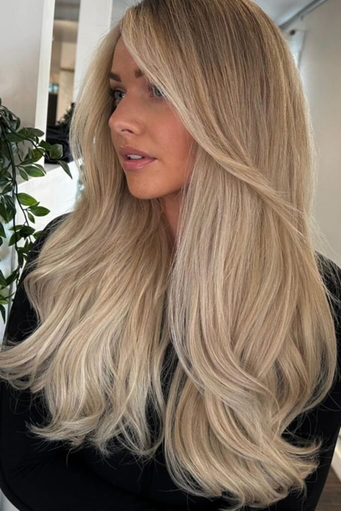 10. Creamy Beige Blonde Blowout