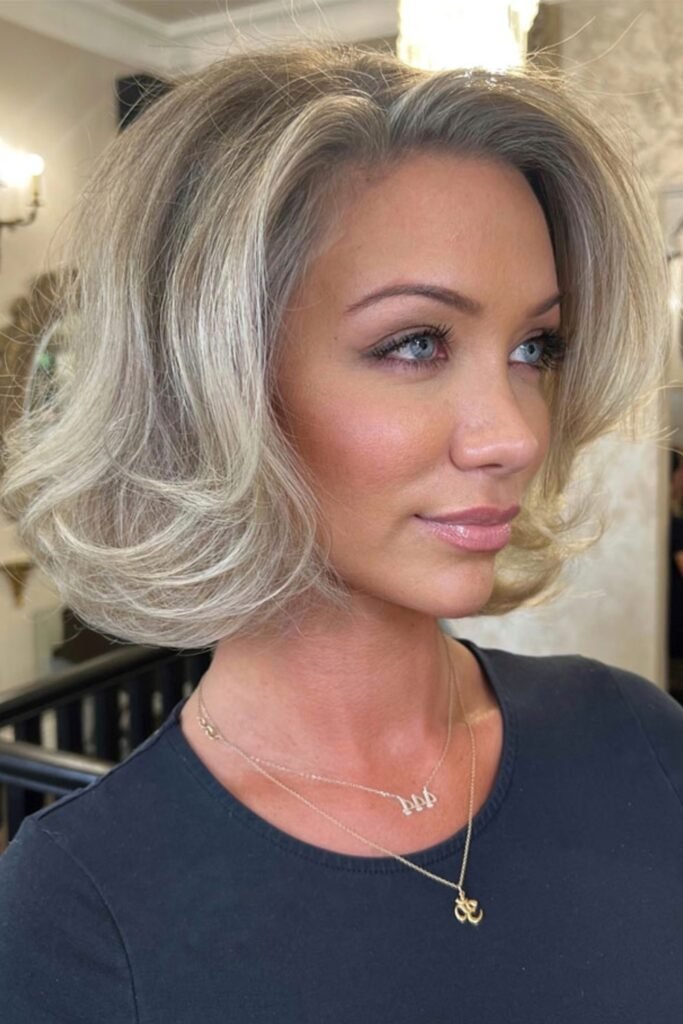 12. Voluminous Champagne Blonde Bob