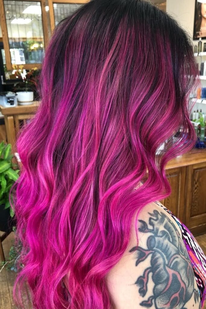 14. Black Roots into Electric Fuchsia Waves