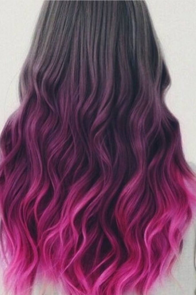 18. Plum-to-Magenta Ombre Waves