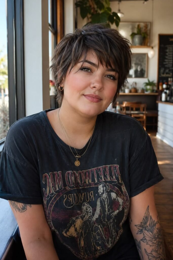1. Shaggy Textured Pixie with Wispy Bangs