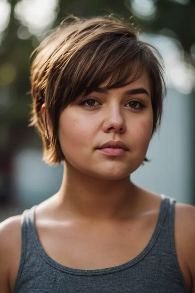 2. Asymmetrical Pixie with Long Side Bangs