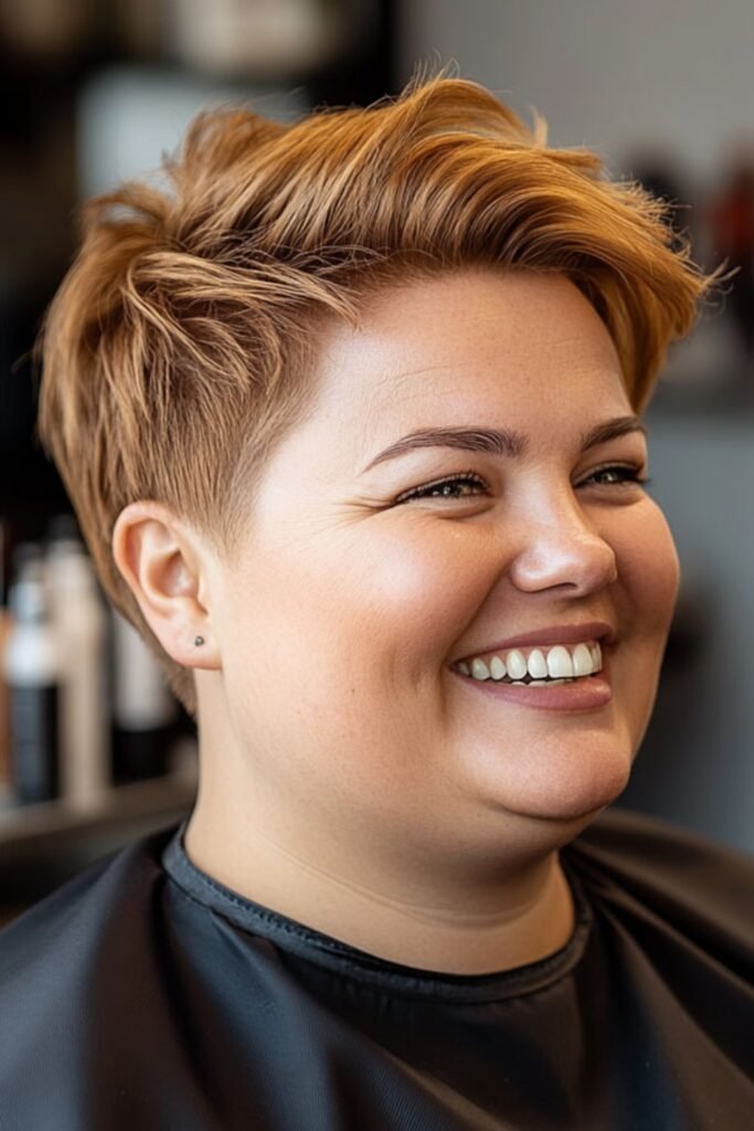 5. Copper Undercut Pixie with a Swoopy Quiff