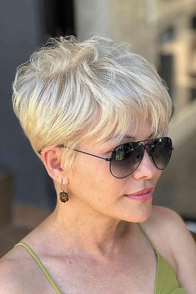3. (Platinum Pixie with Tapered Sides)