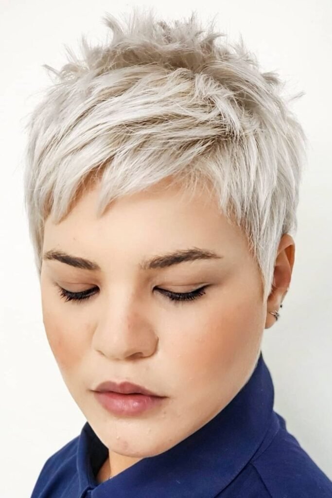 18. Spiky Ash Silver Pixie