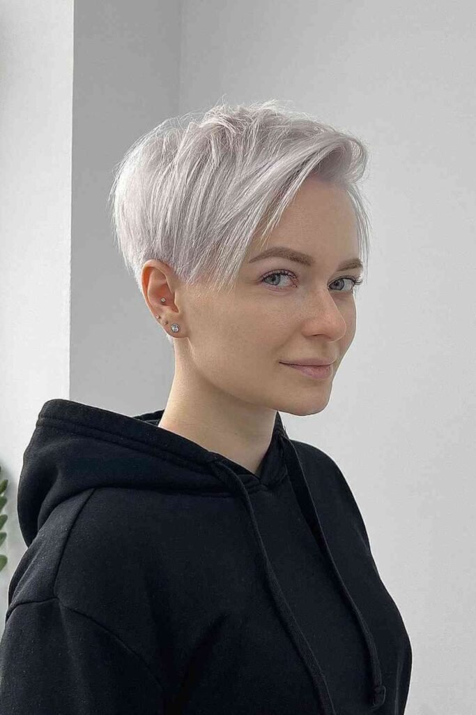 19. Lavender-Silver Long-Top Pixie