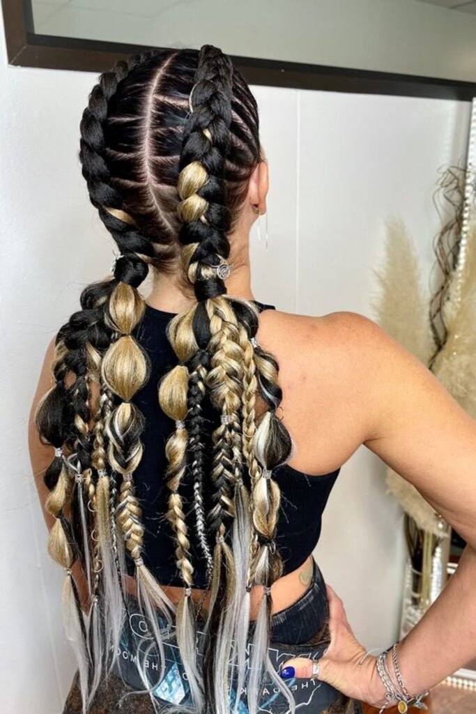 14. (Silver and Gold Double Dutch with Fishtail Accents)