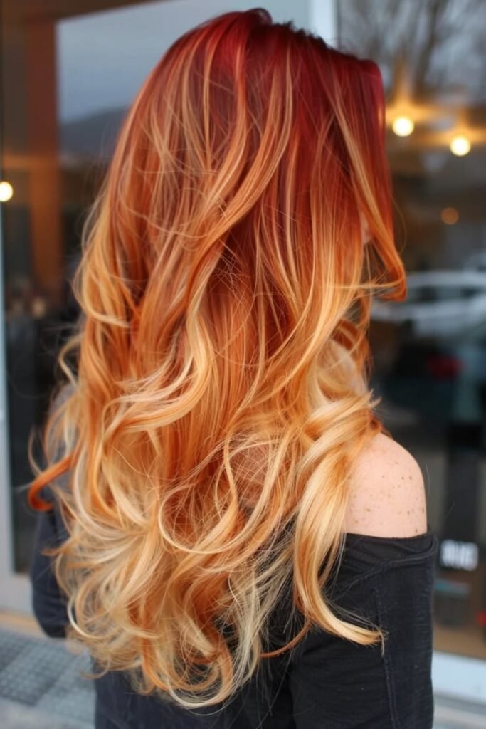 13. Red Root Melt into Golden Blonde