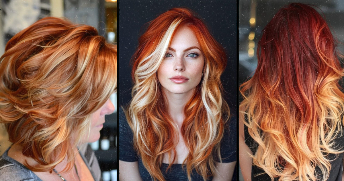 red-hair-with-blonde-highlights