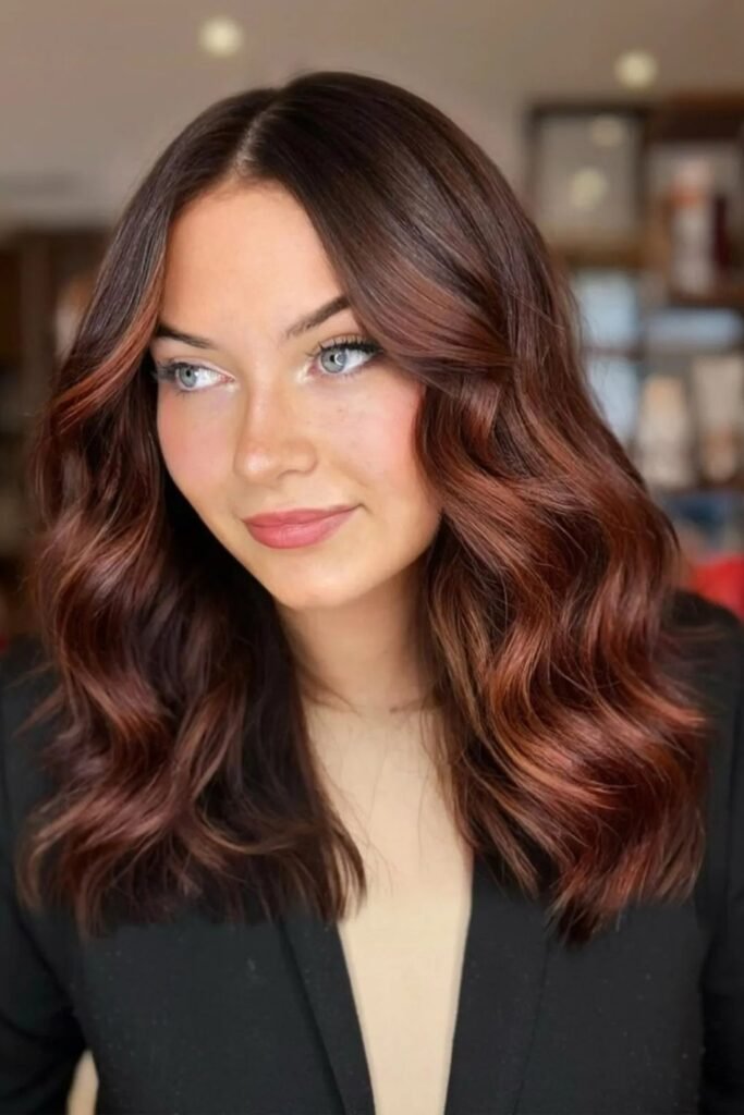 4. Chocolate Brown With Auburn Highlights