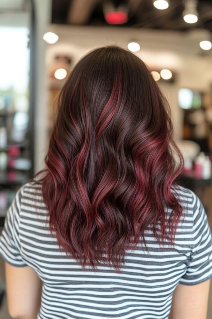 17. Cherry Red Ribbons With Ombre Ends