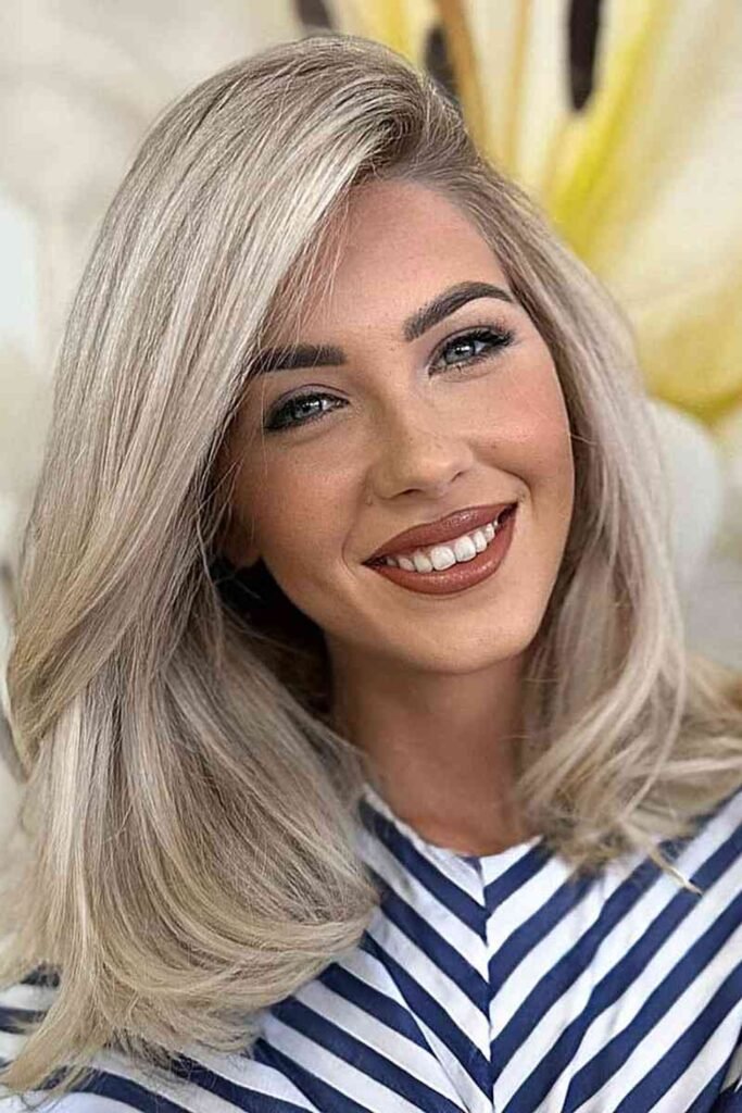 19. (Silvery Ash Blonde Blowout)