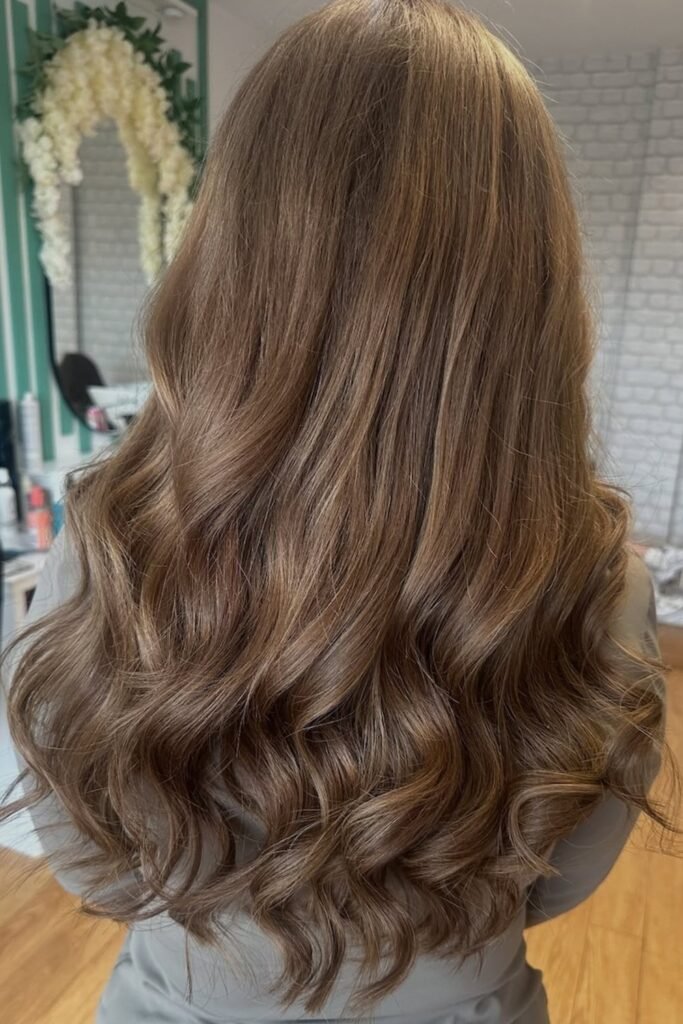 8. Golden Chestnut Layers with Curled Ends