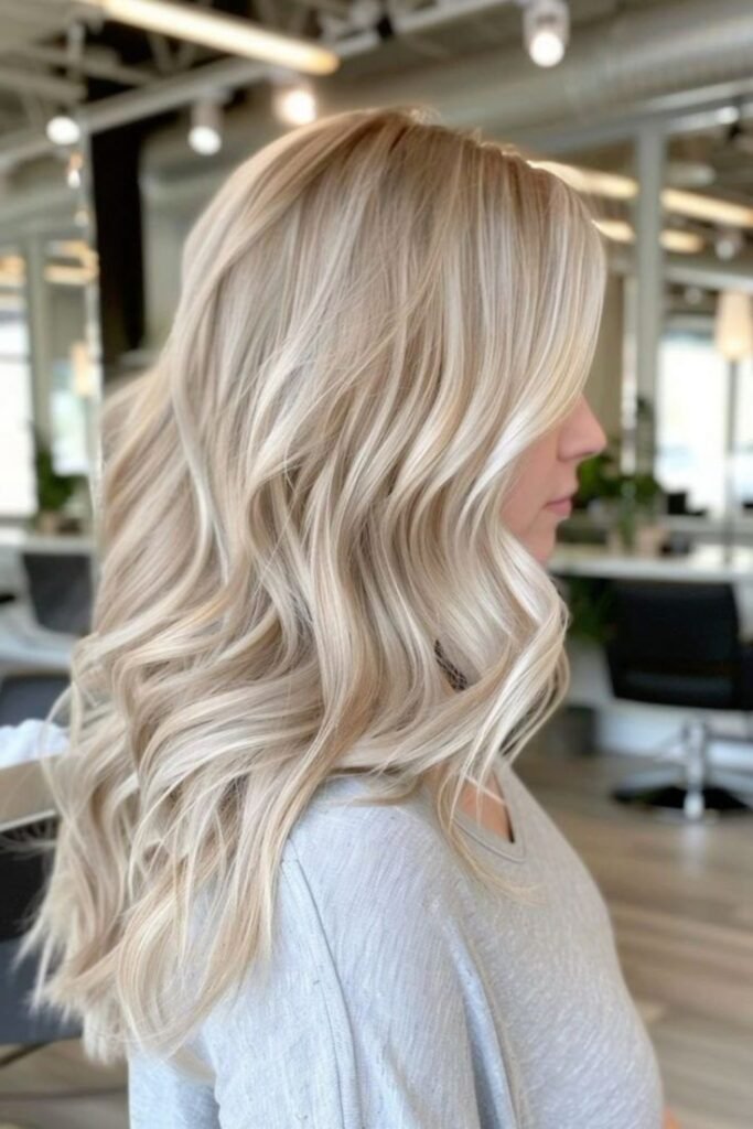 12. Creamy Vanilla Blonde with Lowlights